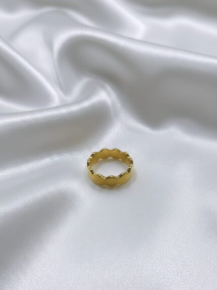 Simple Geometric Circular Ring for Women on Hand