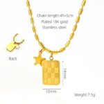 Minimal gold bar necklace elegant pendant for women jewelry collection