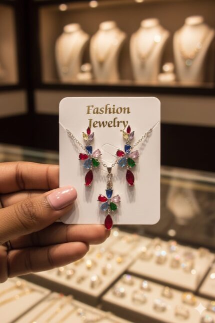 Royal Multi Zircon Necklace Set